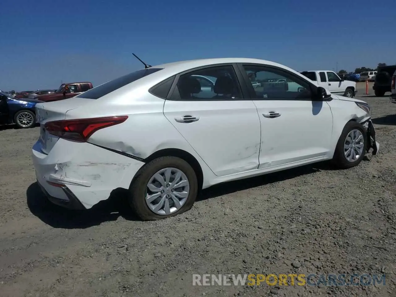 3 fotografías del automóvil dañado 3KPC24A66ME129570 HYUNDAI ACCENT 2021