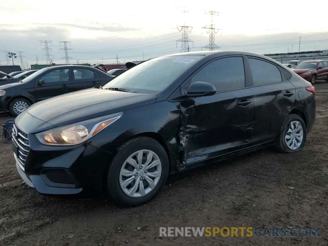 1 fotografías del automóvil dañado 3KPC24A66ME136549 HYUNDAI ACCENT 2021