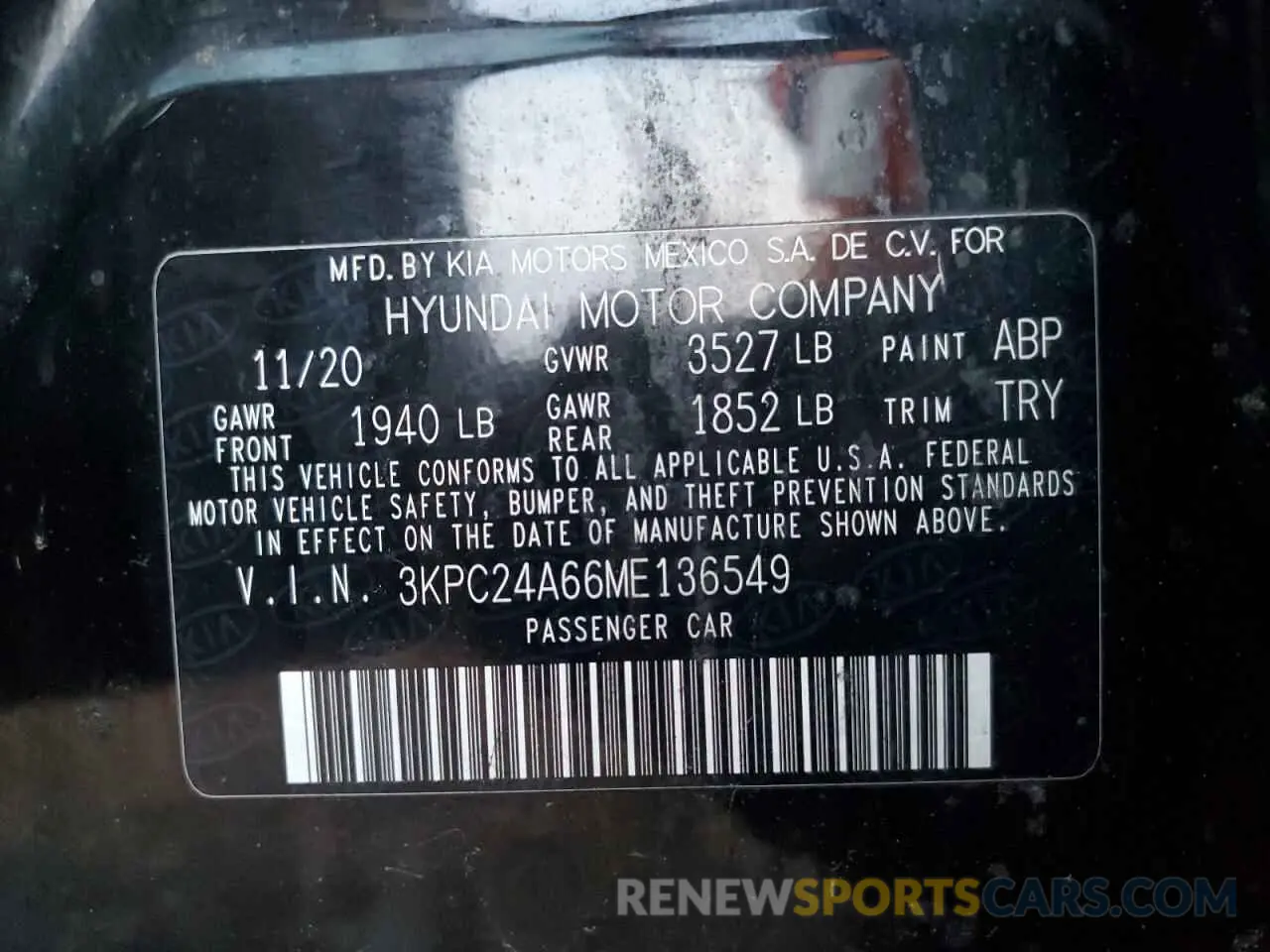 14 fotografías del automóvil dañado 3KPC24A66ME136549 HYUNDAI ACCENT 2021