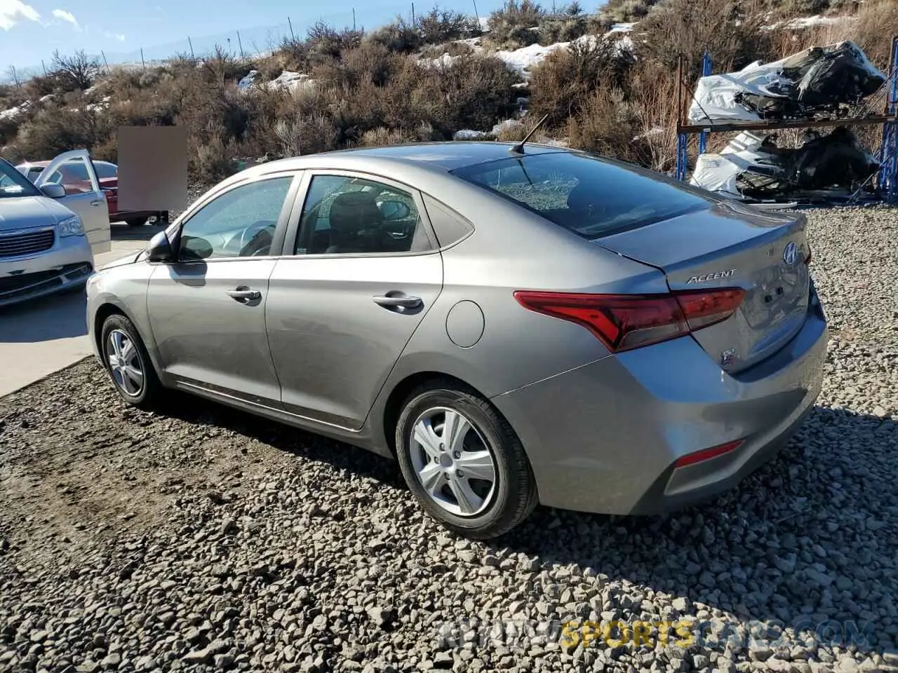 2 fotografías del automóvil dañado 3KPC24A66ME138298 HYUNDAI ACCENT 2021
