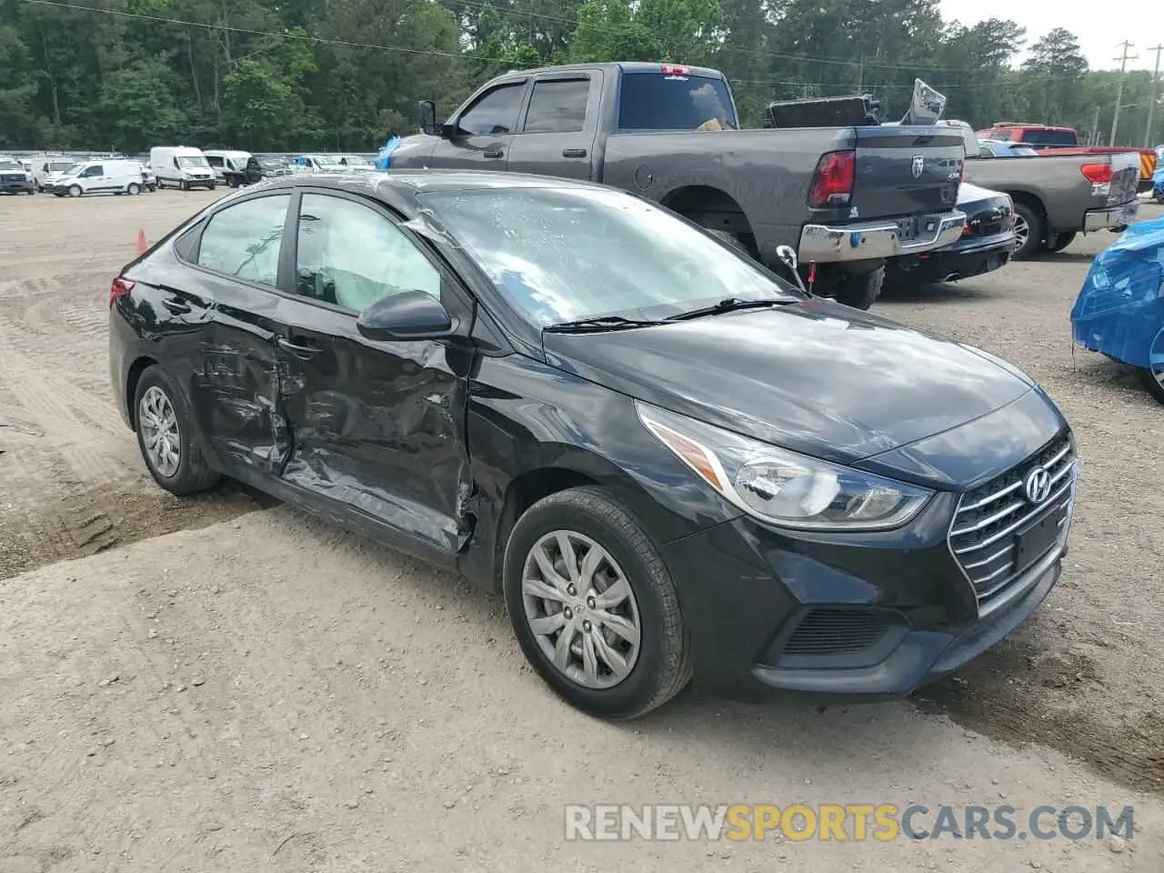 4 fotografías del automóvil dañado 3KPC24A66ME143534 HYUNDAI ACCENT 2021