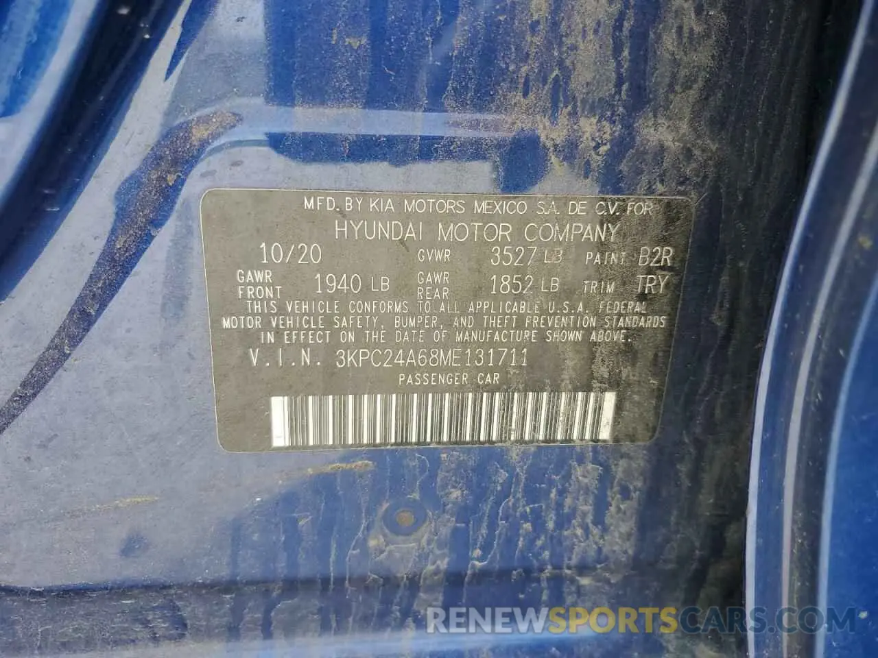 14 fotografías del automóvil dañado 3KPC24A68ME131711 HYUNDAI ACCENT 2021