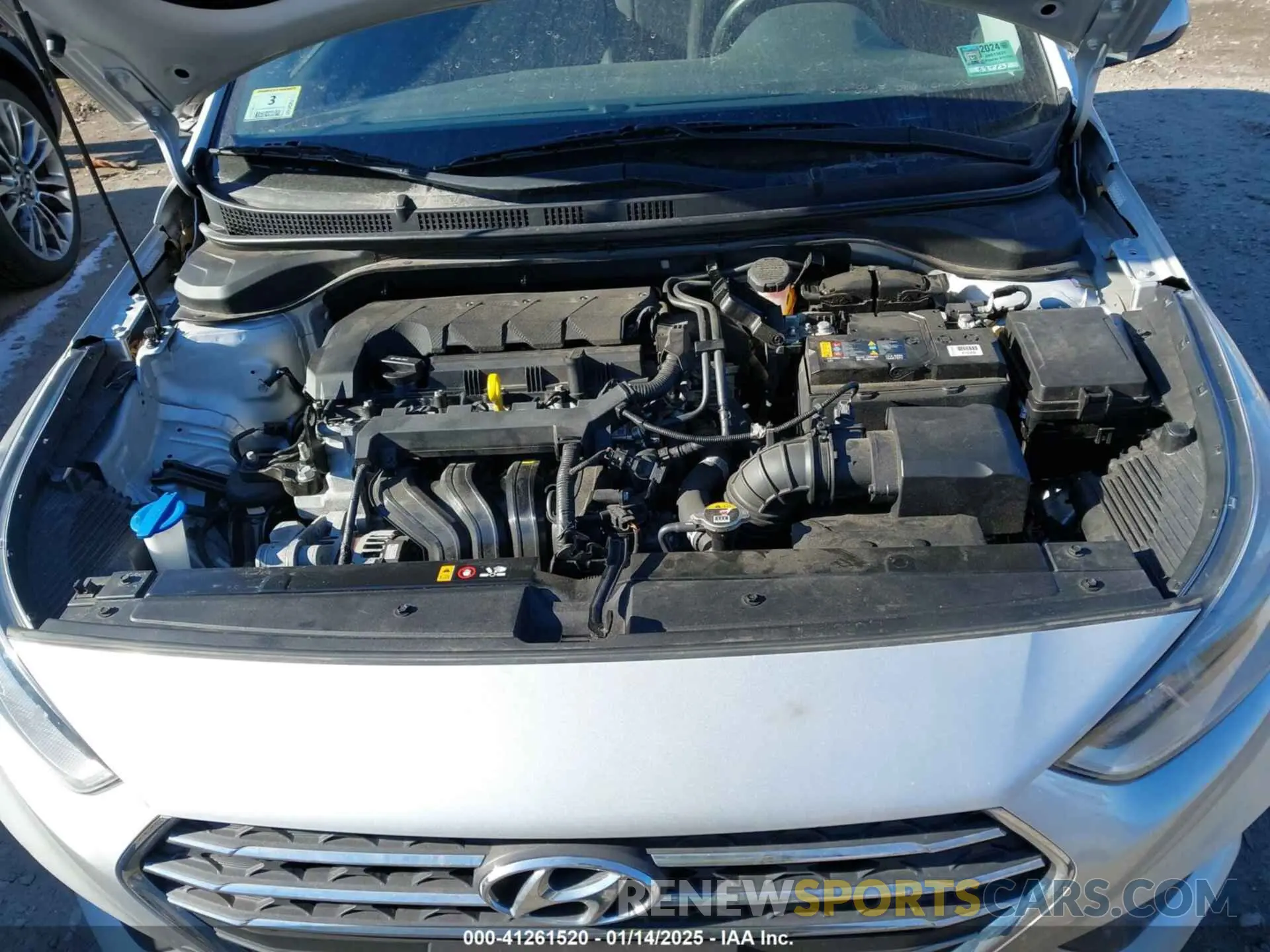 10 fotografías del automóvil dañado 3KPC24A69ME128672 HYUNDAI ACCENT 2021