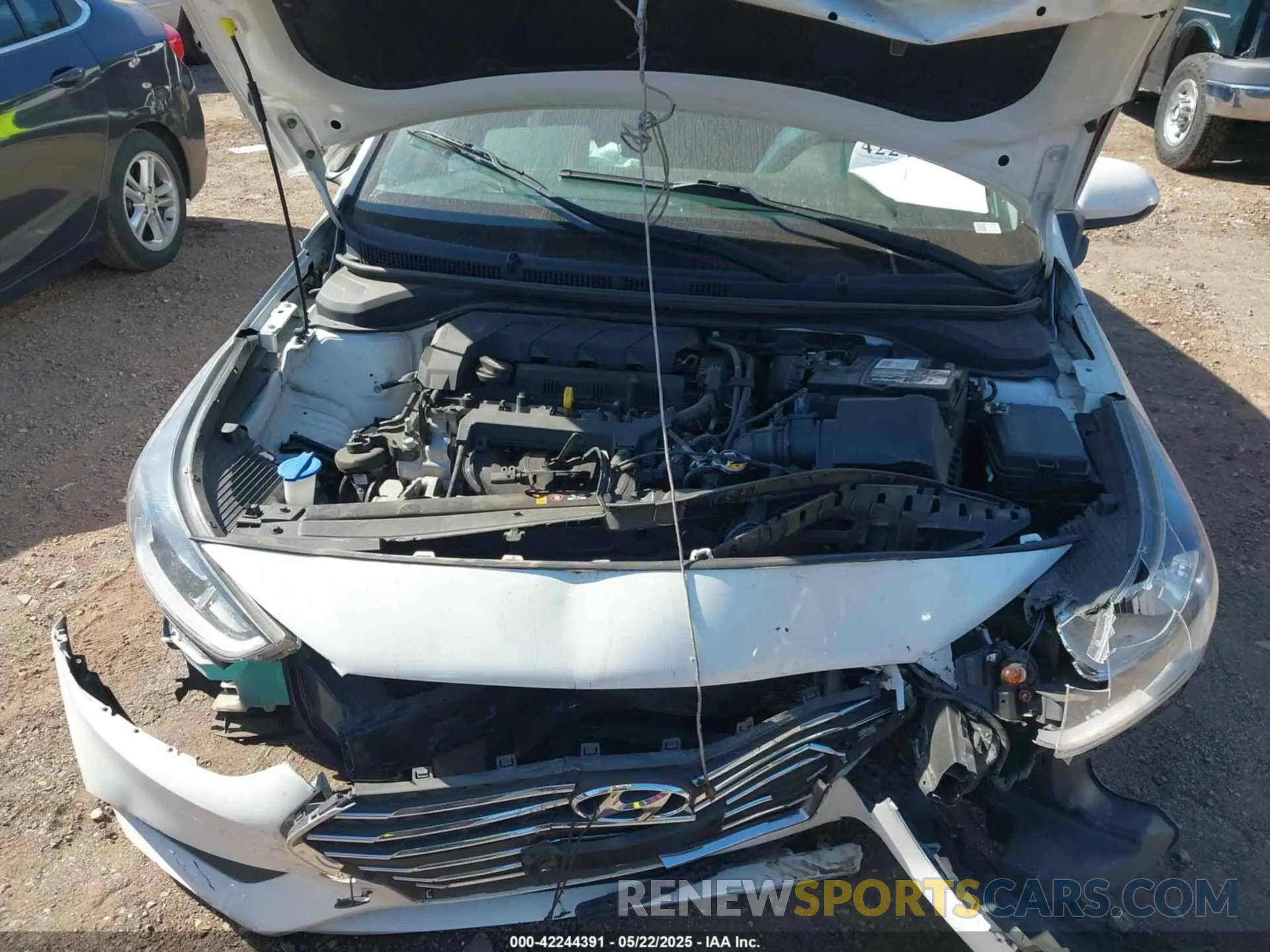 10 fotografías del automóvil dañado 3KPC24A6XME132648 HYUNDAI ACCENT 2021