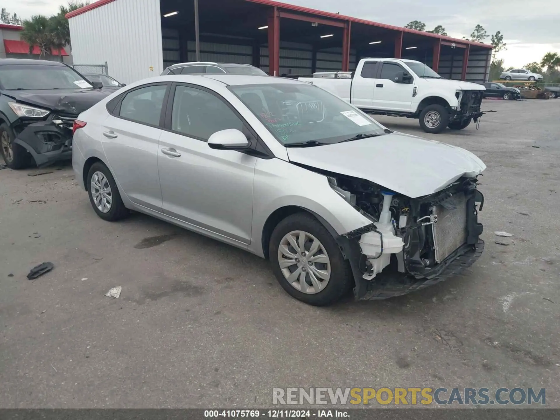 1 fotografías del automóvil dañado 3KPC24A6XME148736 HYUNDAI ACCENT 2021