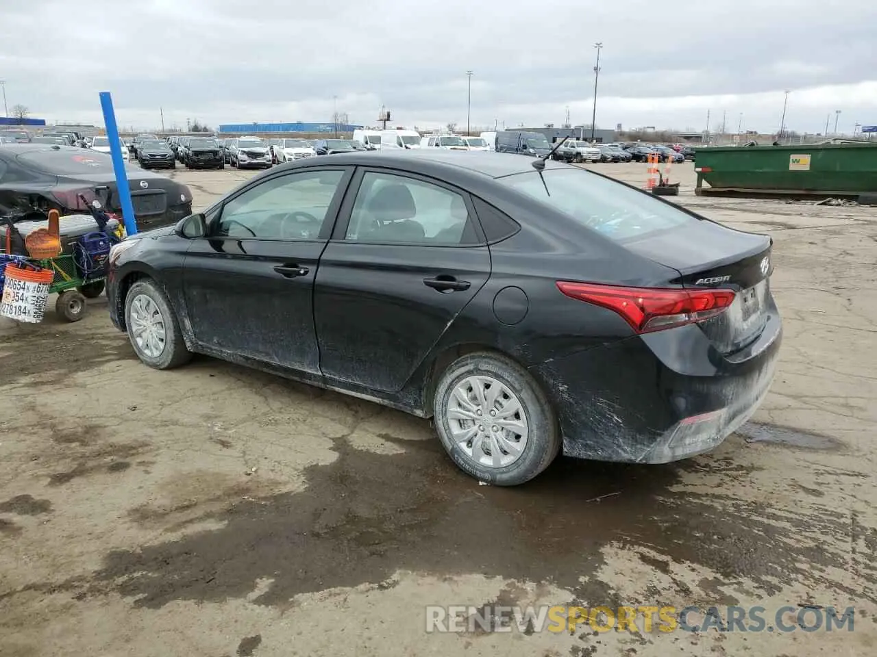 2 fotografías del automóvil dañado 3KPC24A6XME153001 HYUNDAI ACCENT 2021