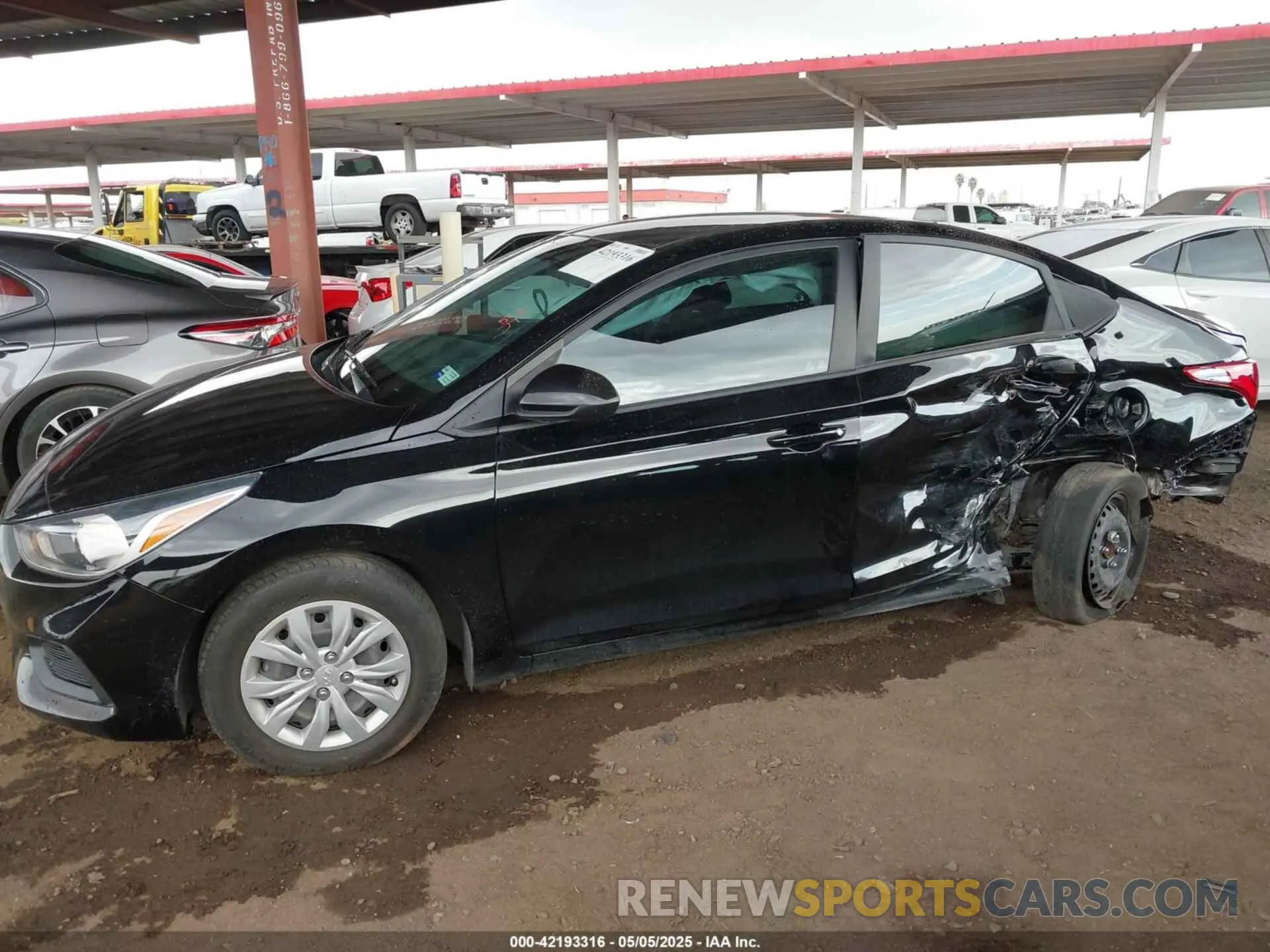 6 fotografías del automóvil dañado 3KPC24A60NE172870 HYUNDAI ACCENT 2022