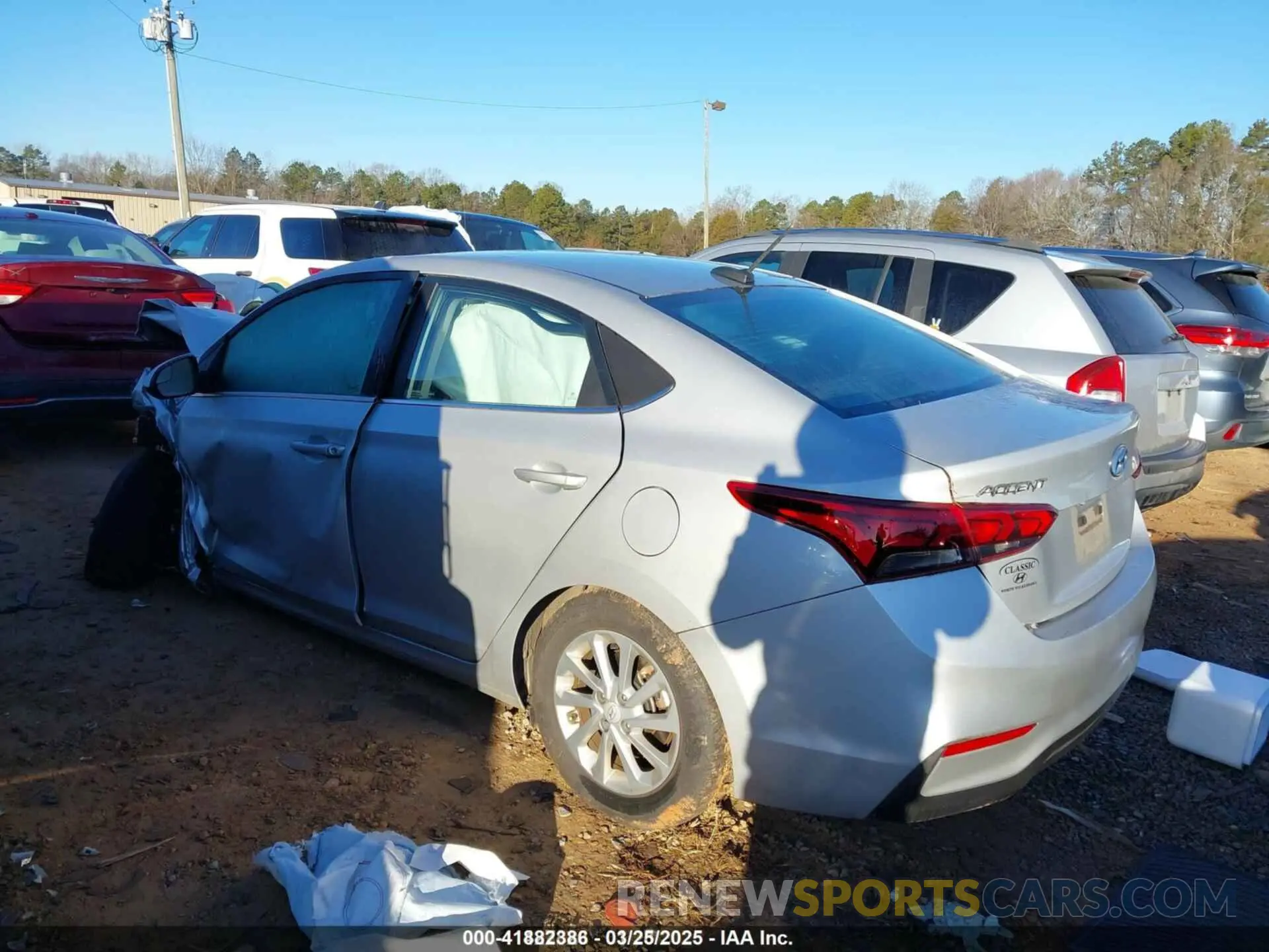3 fotografías del automóvil dañado 3KPC24A60NE178751 HYUNDAI ACCENT 2022