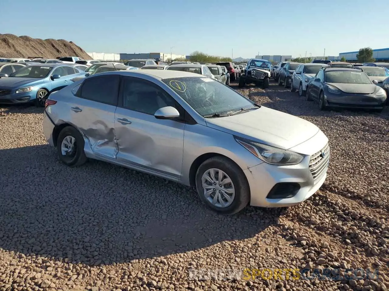 4 fotografías del automóvil dañado 3KPC24A60NE182069 HYUNDAI ACCENT 2022
