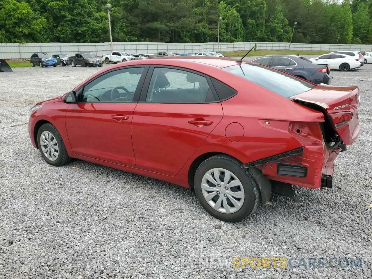 2 fotografías del automóvil dañado 3KPC24A61NE181917 HYUNDAI ACCENT 2022
