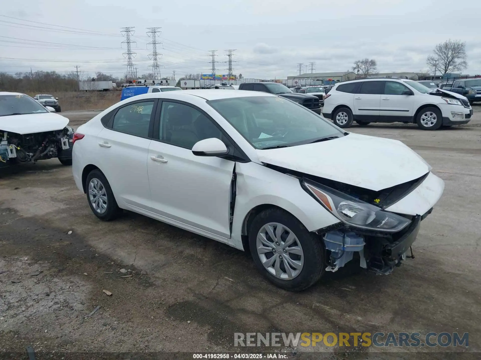 1 fotografías del automóvil dañado 3KPC24A61NE184994 HYUNDAI ACCENT 2022