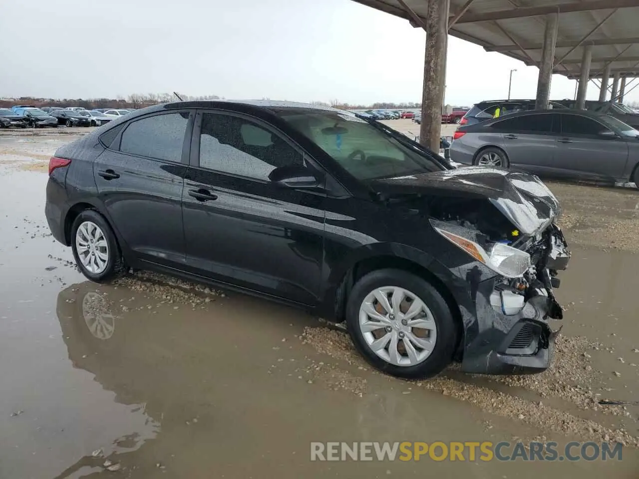 4 fotografías del automóvil dañado 3KPC24A64NE168076 HYUNDAI ACCENT 2022