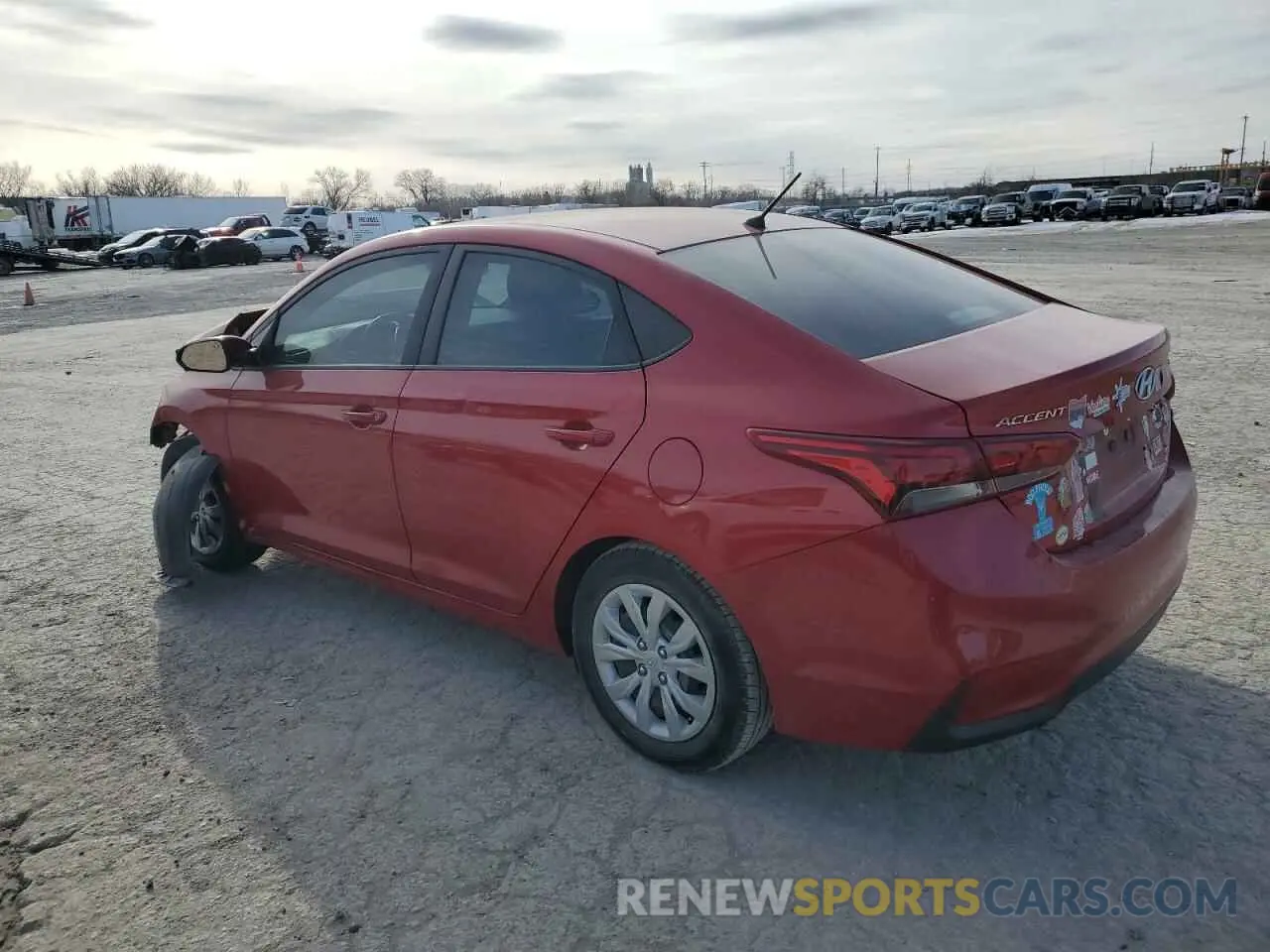 2 fotografías del automóvil dañado 3KPC24A64NE171673 HYUNDAI ACCENT 2022