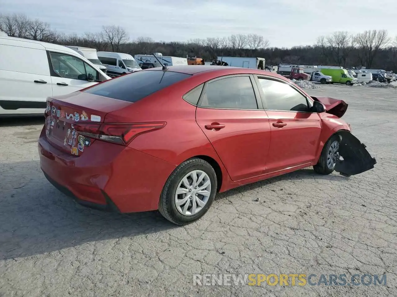 3 fotografías del automóvil dañado 3KPC24A64NE171673 HYUNDAI ACCENT 2022