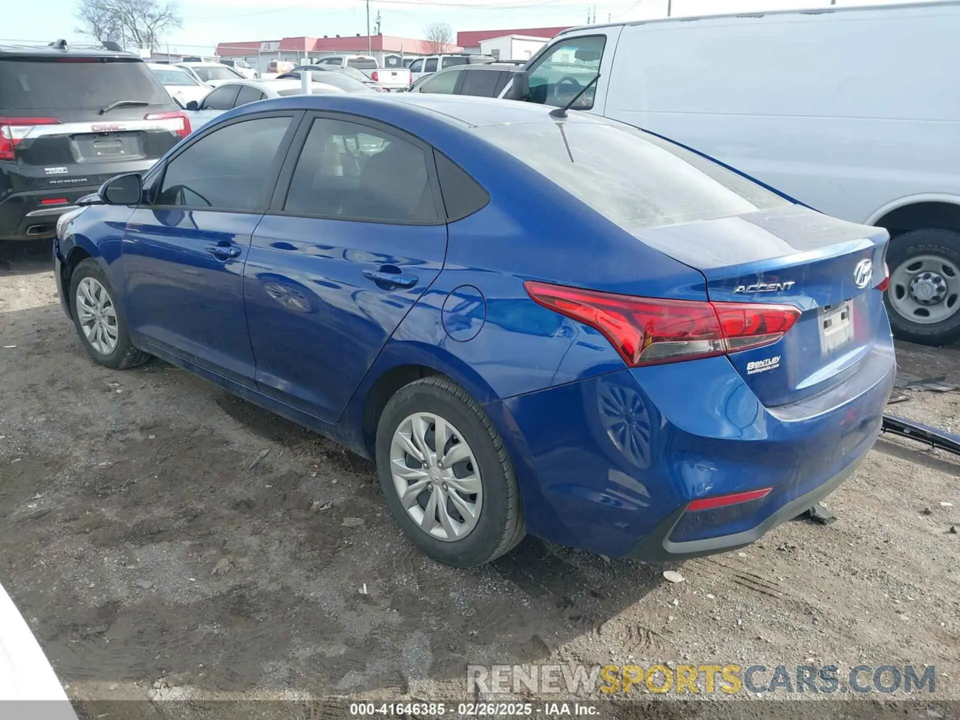 3 fotografías del automóvil dañado 3KPC24A64NE177005 HYUNDAI ACCENT 2022