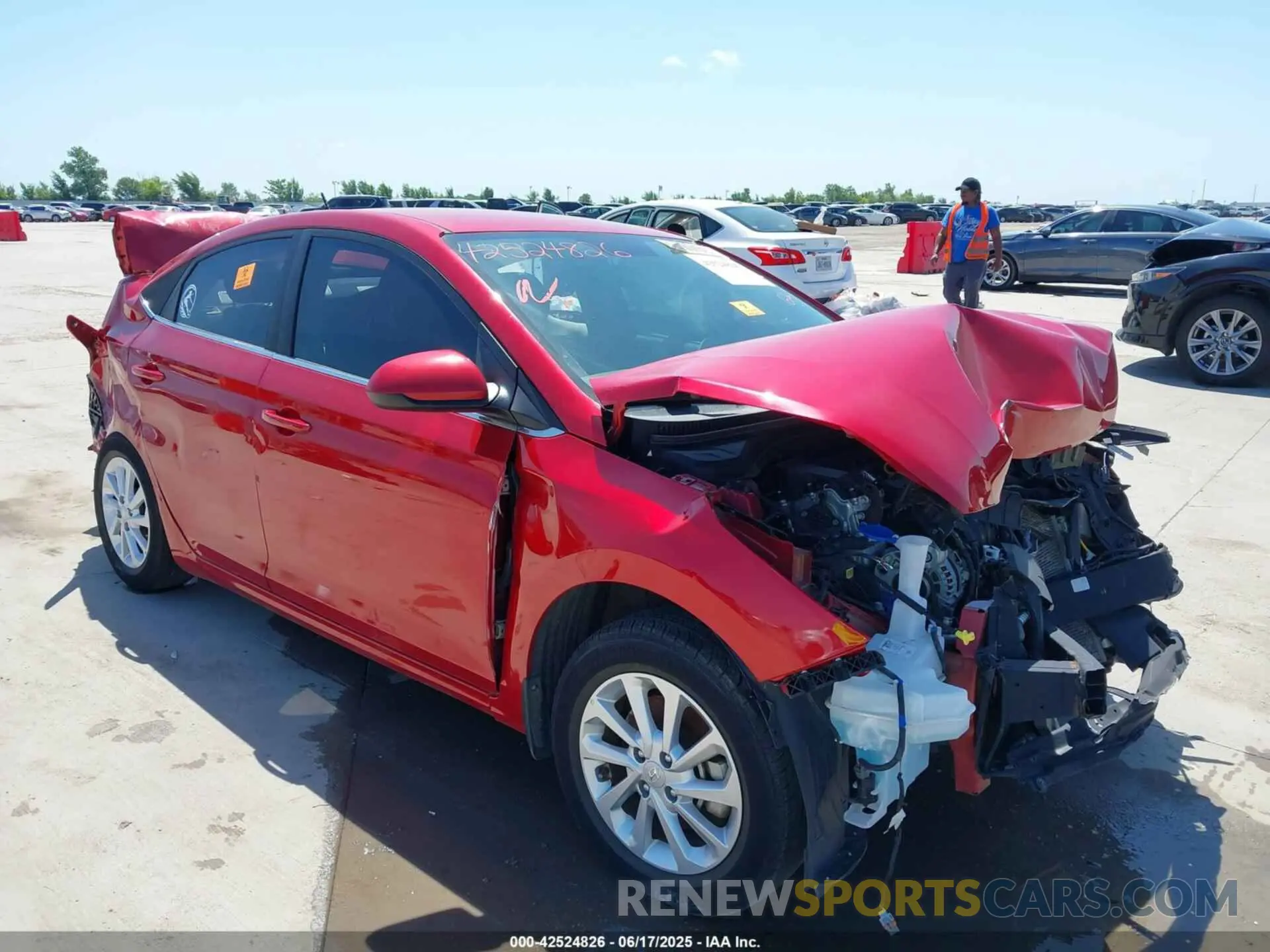 1 fotografías del automóvil dañado 3KPC24A65NE158043 HYUNDAI ACCENT 2022