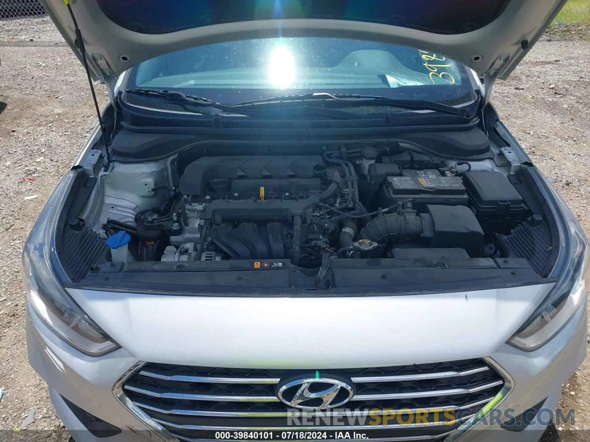 10 fotografías del automóvil dañado 3KPC24A65NE174288 HYUNDAI ACCENT 2022