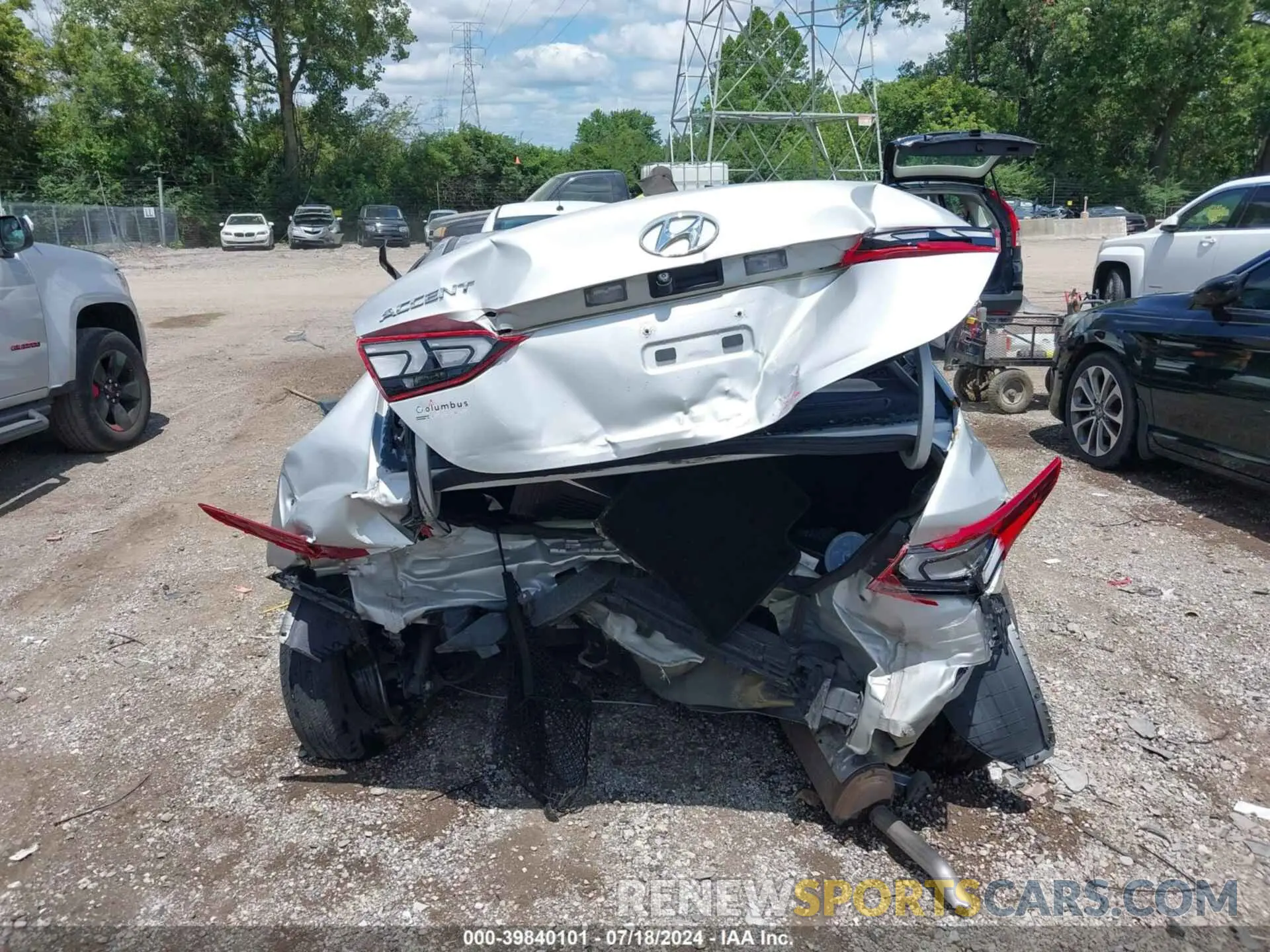 15 fotografías del automóvil dañado 3KPC24A65NE174288 HYUNDAI ACCENT 2022