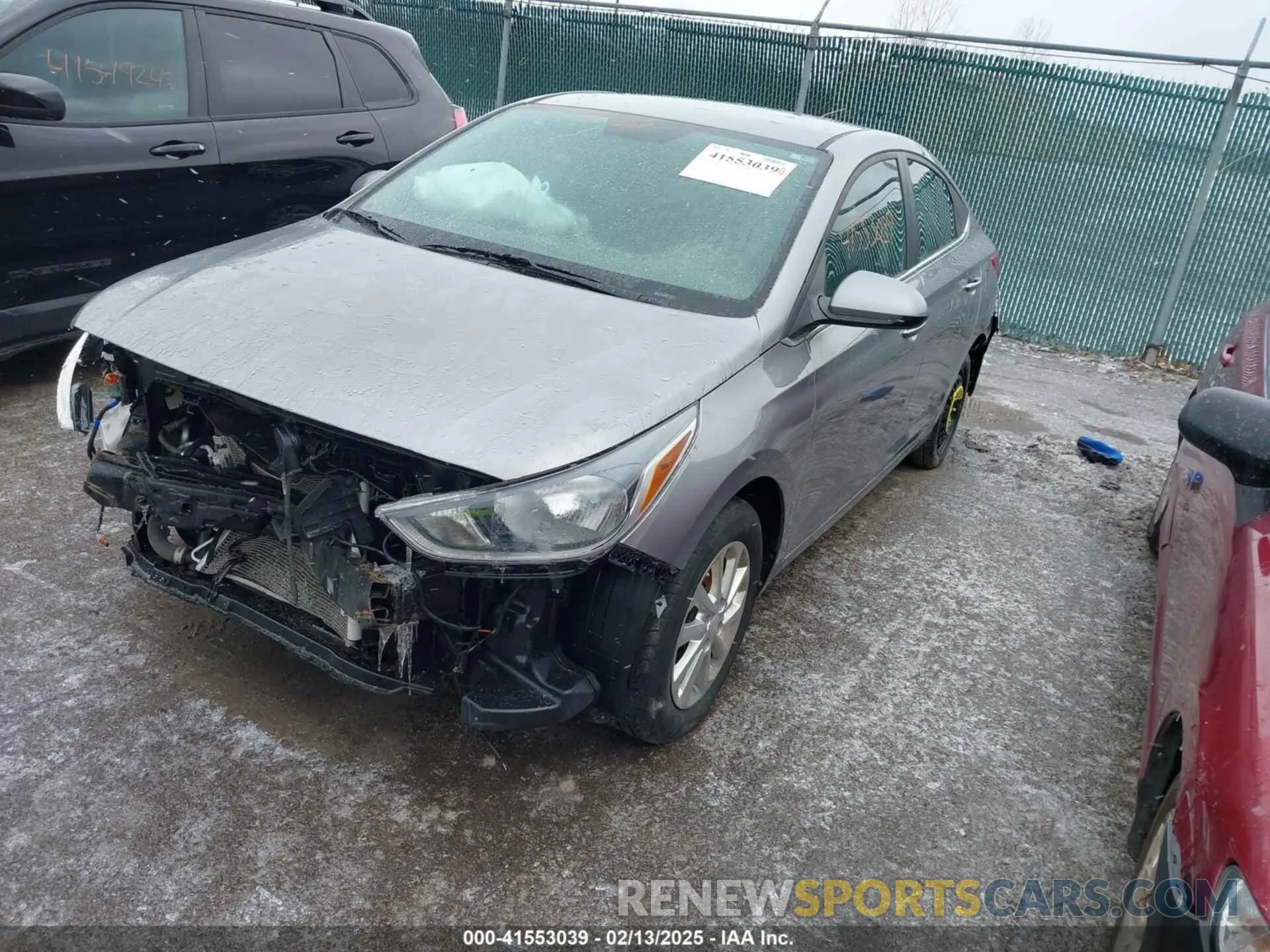 2 fotografías del automóvil dañado 3KPC24A65NE189809 HYUNDAI ACCENT 2022
