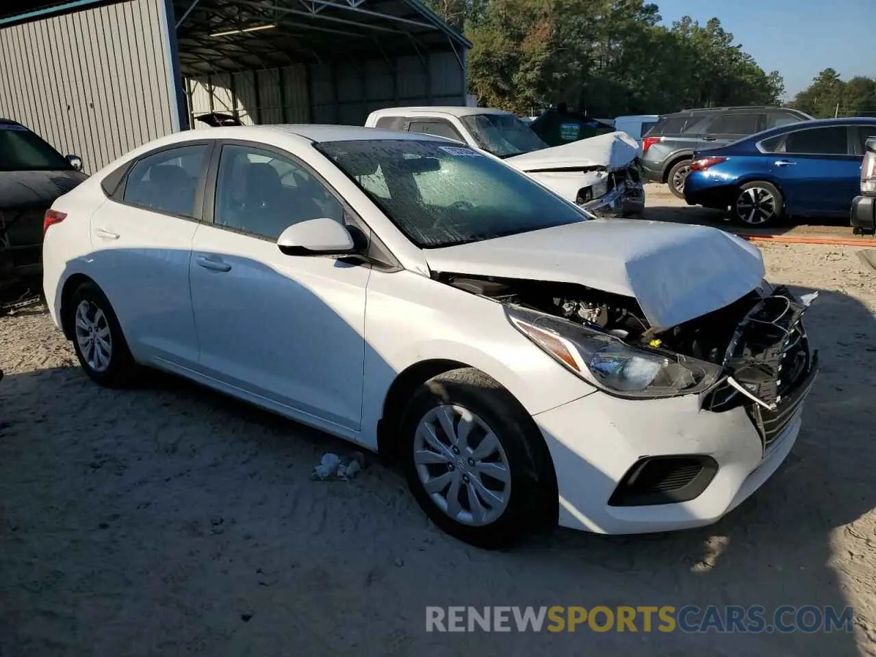 4 fotografías del automóvil dañado 3KPC24A66NE165504 HYUNDAI ACCENT 2022