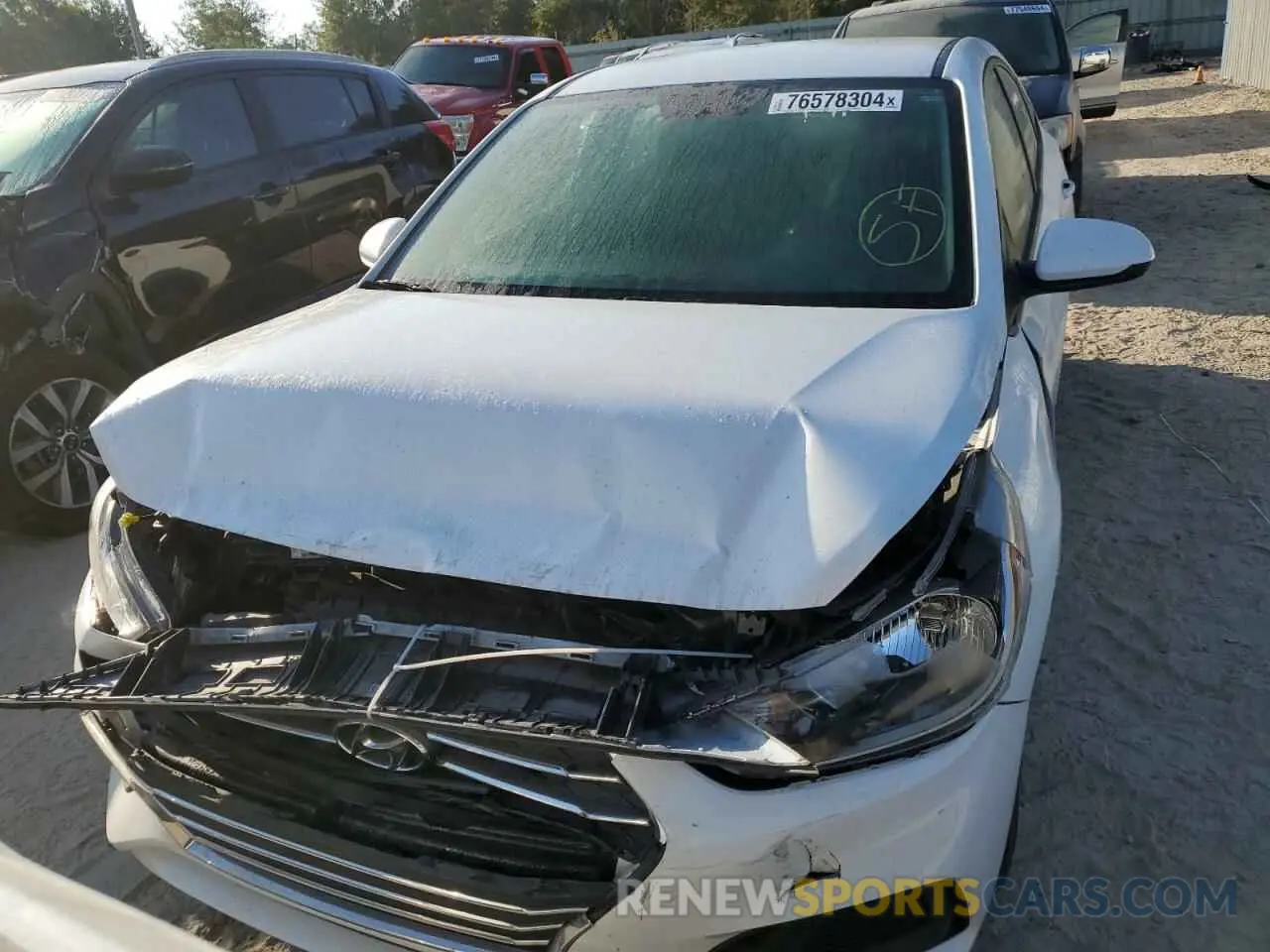 5 fotografías del automóvil dañado 3KPC24A66NE165504 HYUNDAI ACCENT 2022