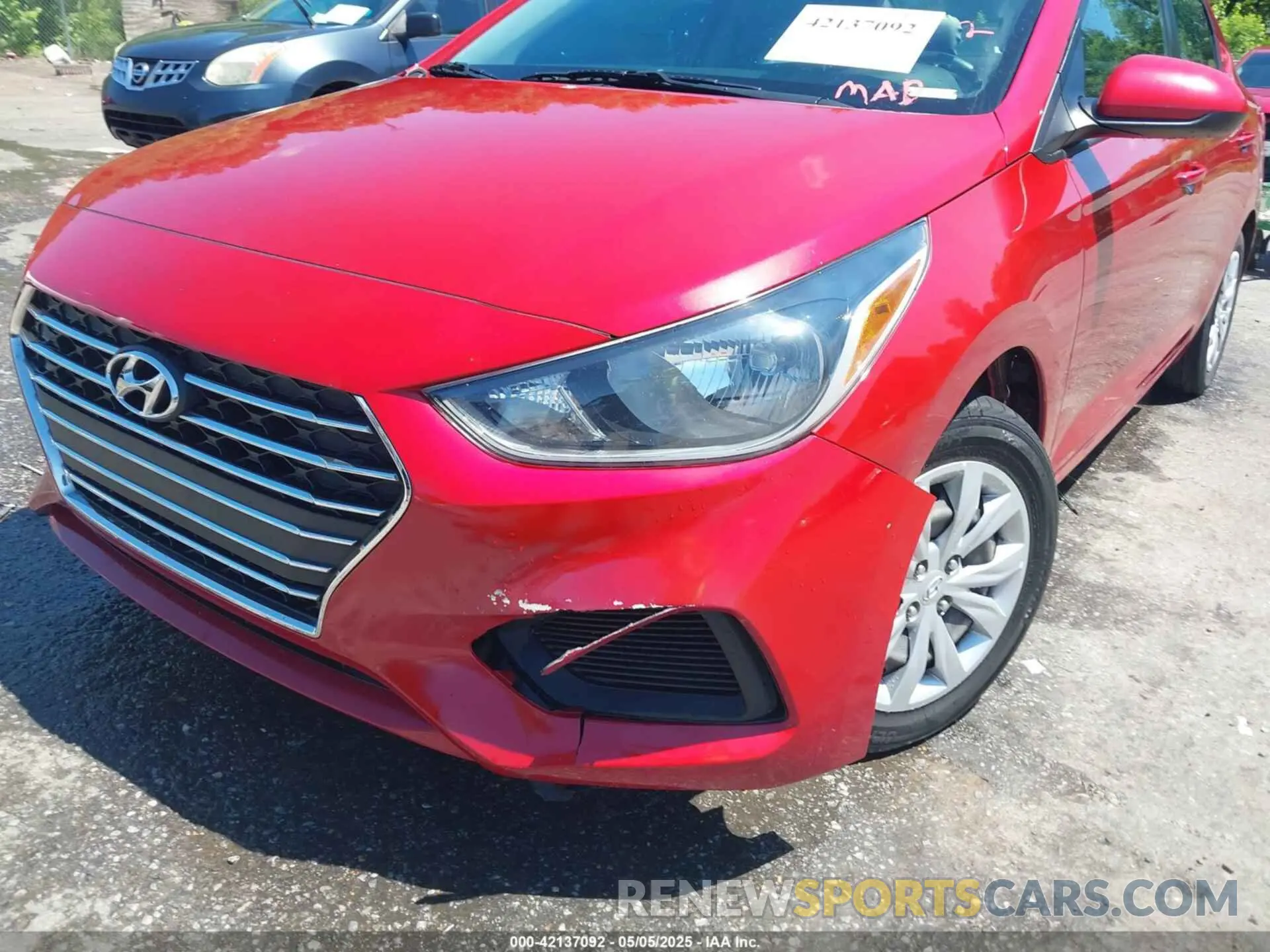 6 fotografías del automóvil dañado 3KPC24A67NE154530 HYUNDAI ACCENT 2022