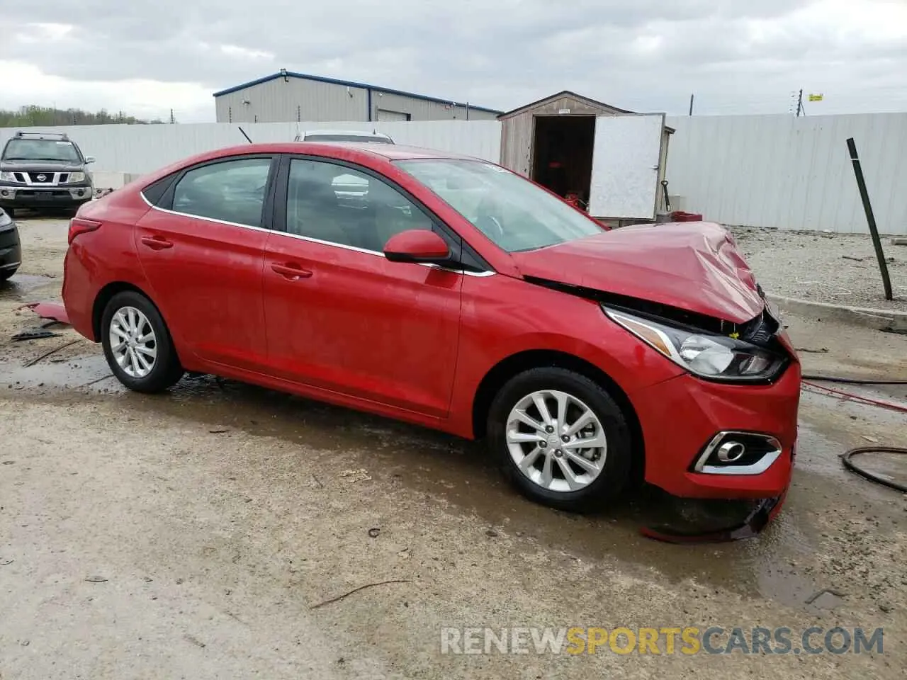 4 fotografías del automóvil dañado 3KPC24A67NE187575 HYUNDAI ACCENT 2022