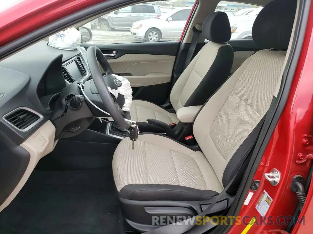 7 fotografías del automóvil dañado 3KPC24A67NE187575 HYUNDAI ACCENT 2022