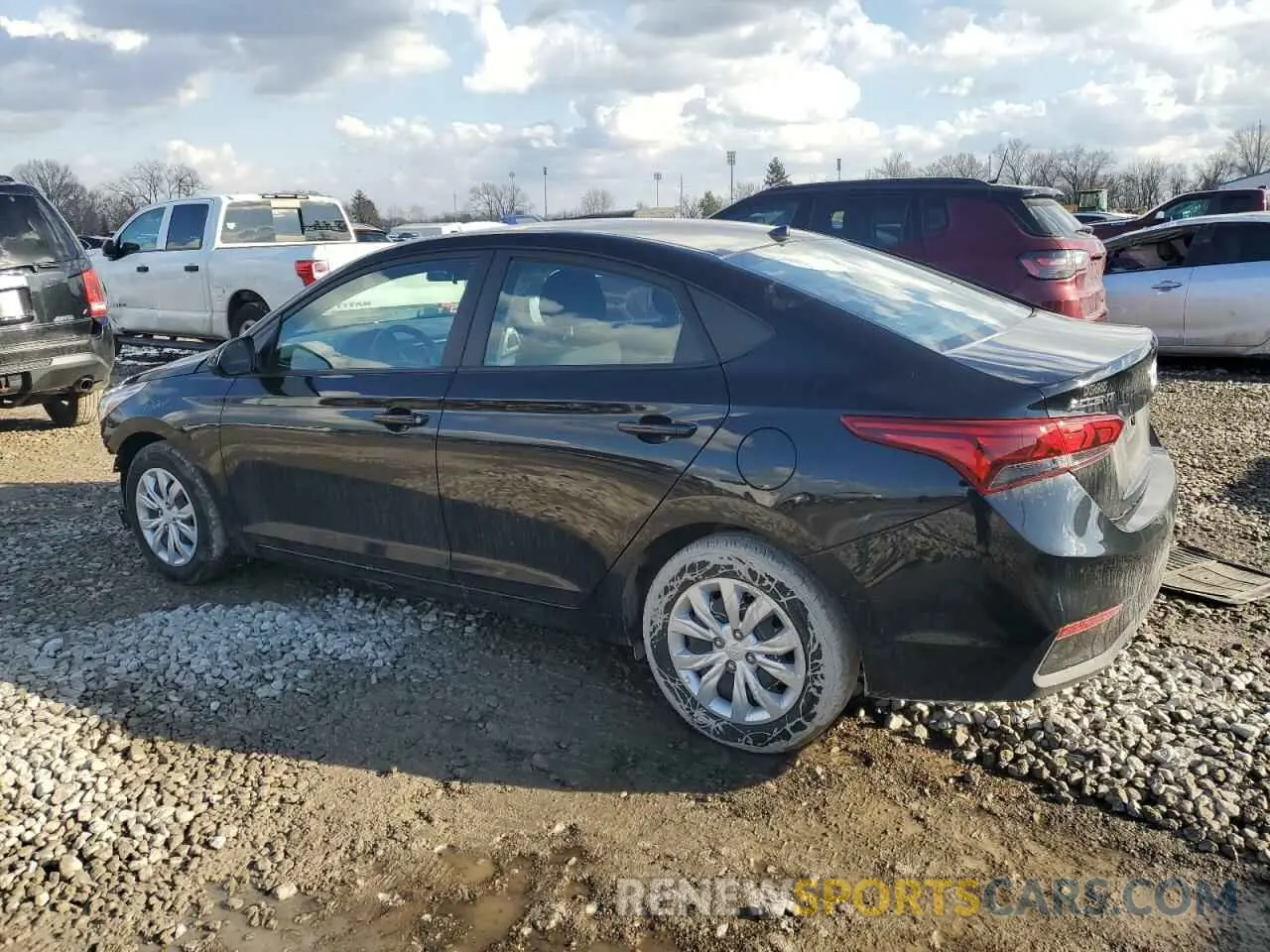 2 fotografías del automóvil dañado 3KPC24A69NE161057 HYUNDAI ACCENT 2022