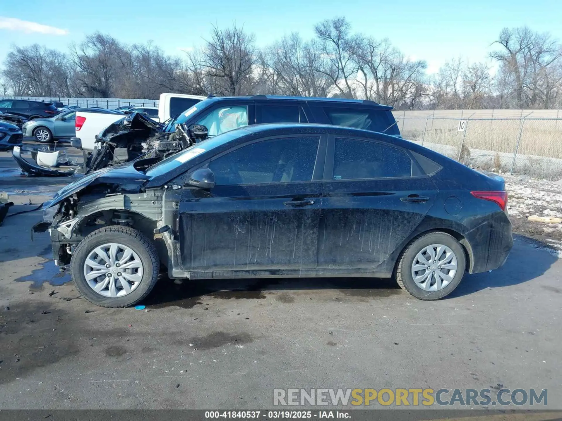 15 fotografías del automóvil dañado 3KPC24A6XNE162945 HYUNDAI ACCENT 2022