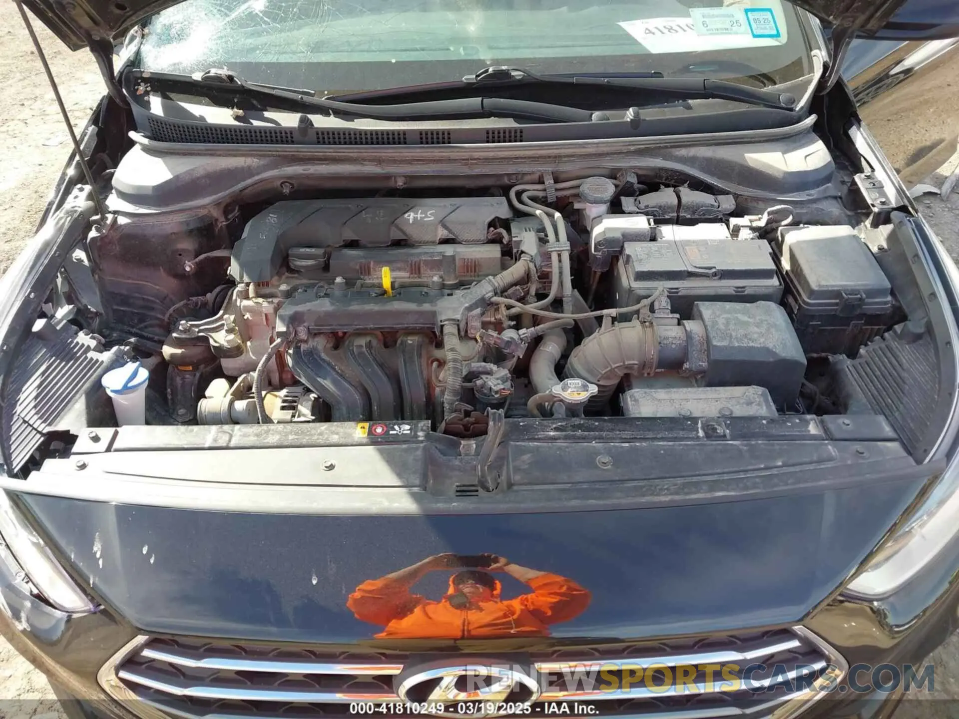 10 fotografías del automóvil dañado 3KPC24A6XNE166753 HYUNDAI ACCENT 2022