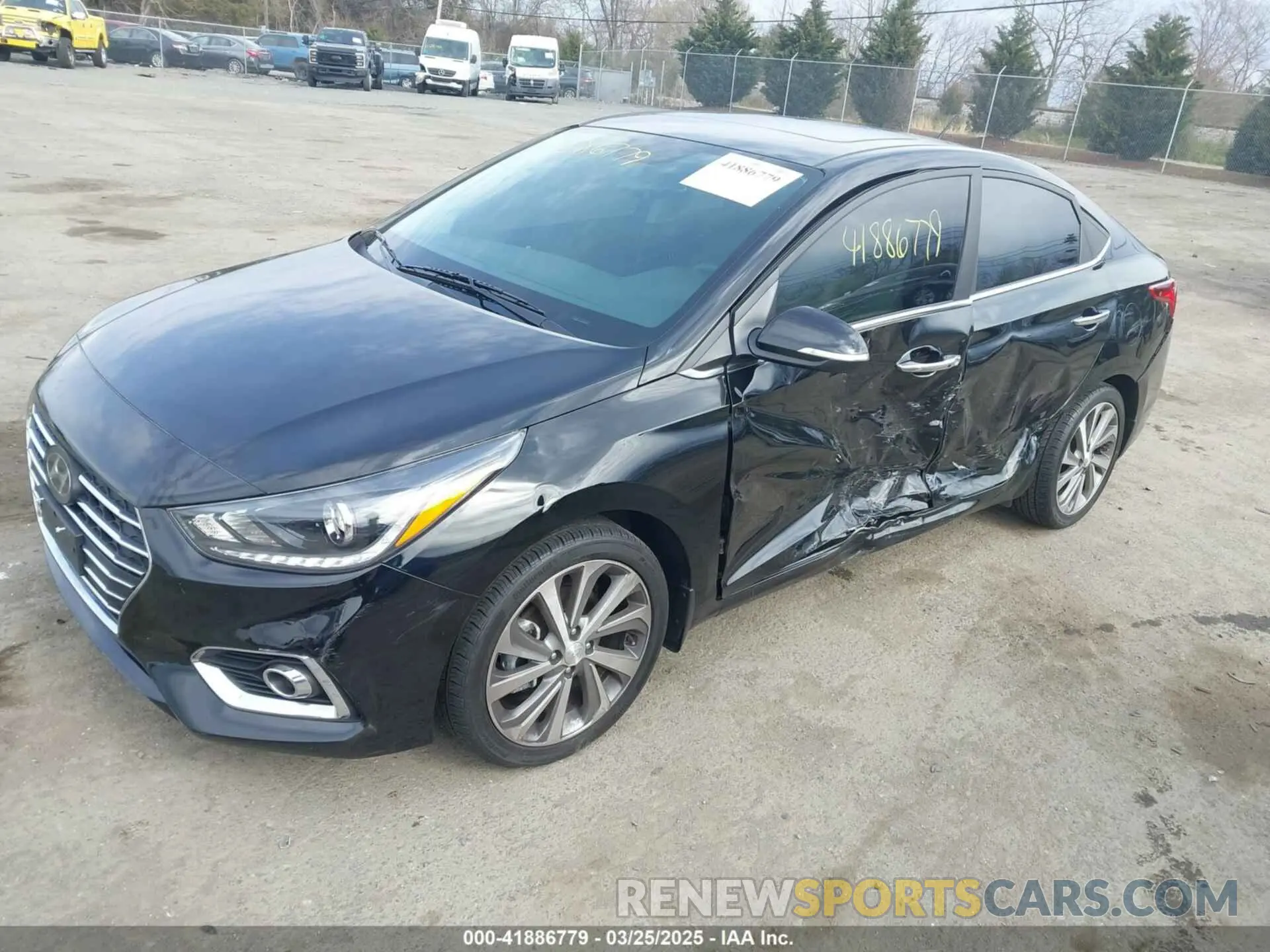2 fotografías del automóvil dañado 3KPC34A62NE170759 HYUNDAI ACCENT 2022