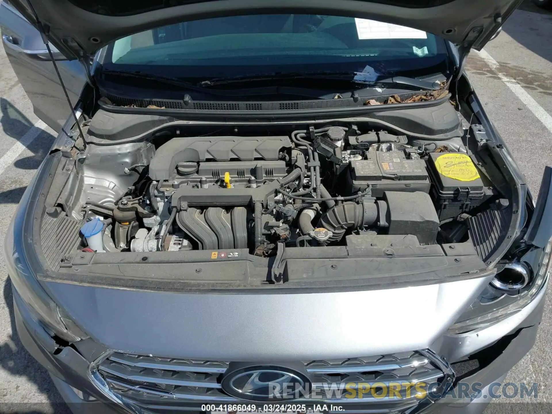 10 fotografías del automóvil dañado 3KPC34A64NE157480 HYUNDAI ACCENT 2022