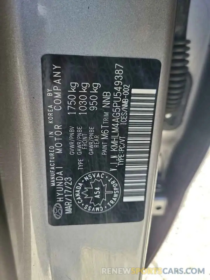 12 fotografías del automóvil dañado KMHLM4AG5PU549387 HYUNDAI ACCENT 2023