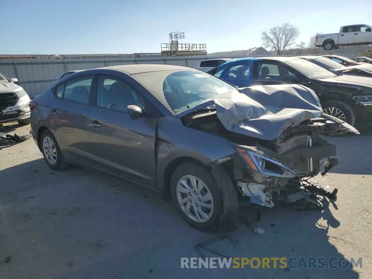 4 fotografías del automóvil dañado 5NPD74LF3KH453538 HYUNDAI ELANTRA 2019