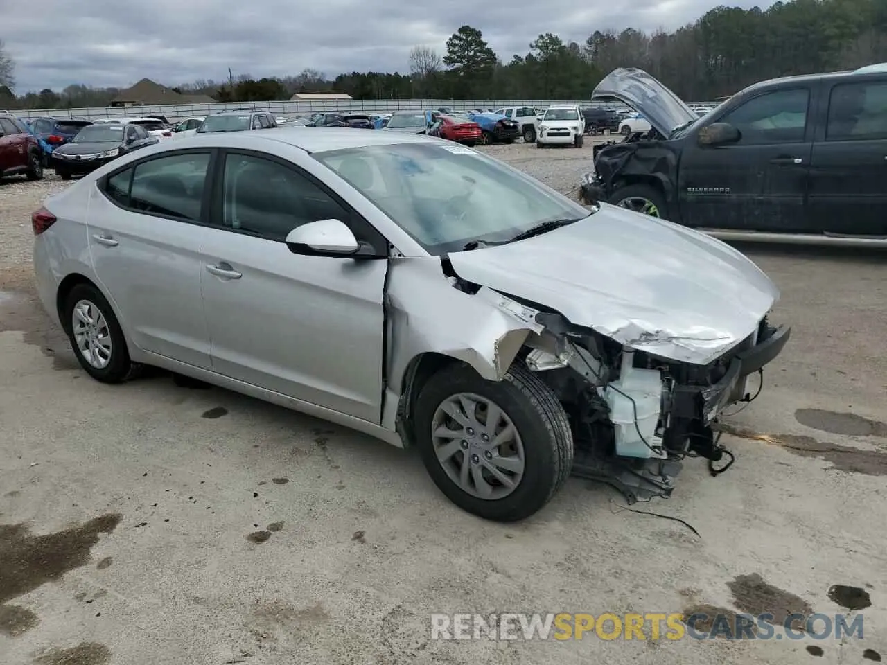 4 fotografías del automóvil dañado 5NPD74LF4KH422461 HYUNDAI ELANTRA 2019