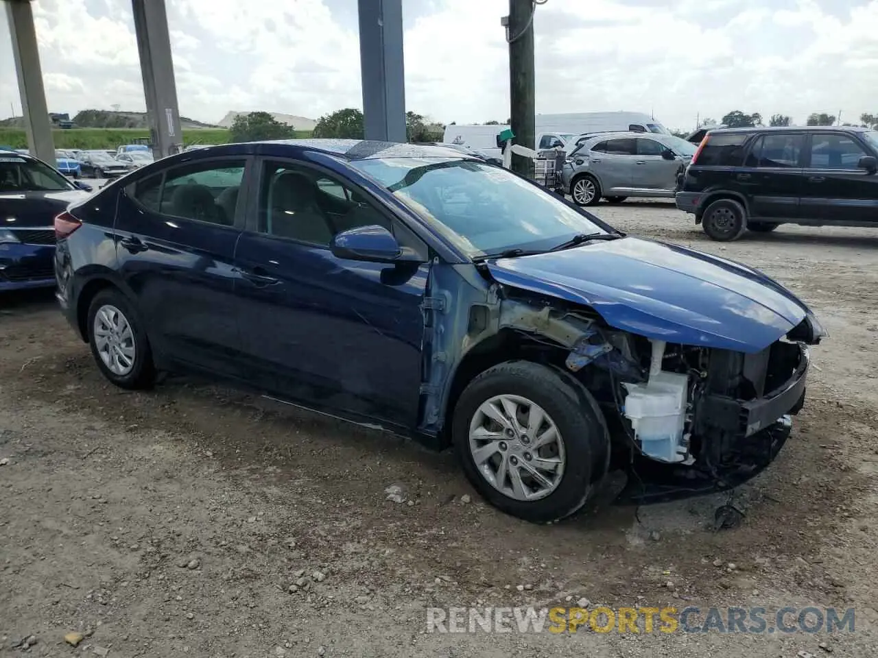 4 fotografías del automóvil dañado 5NPD74LF4KH442418 HYUNDAI ELANTRA 2019