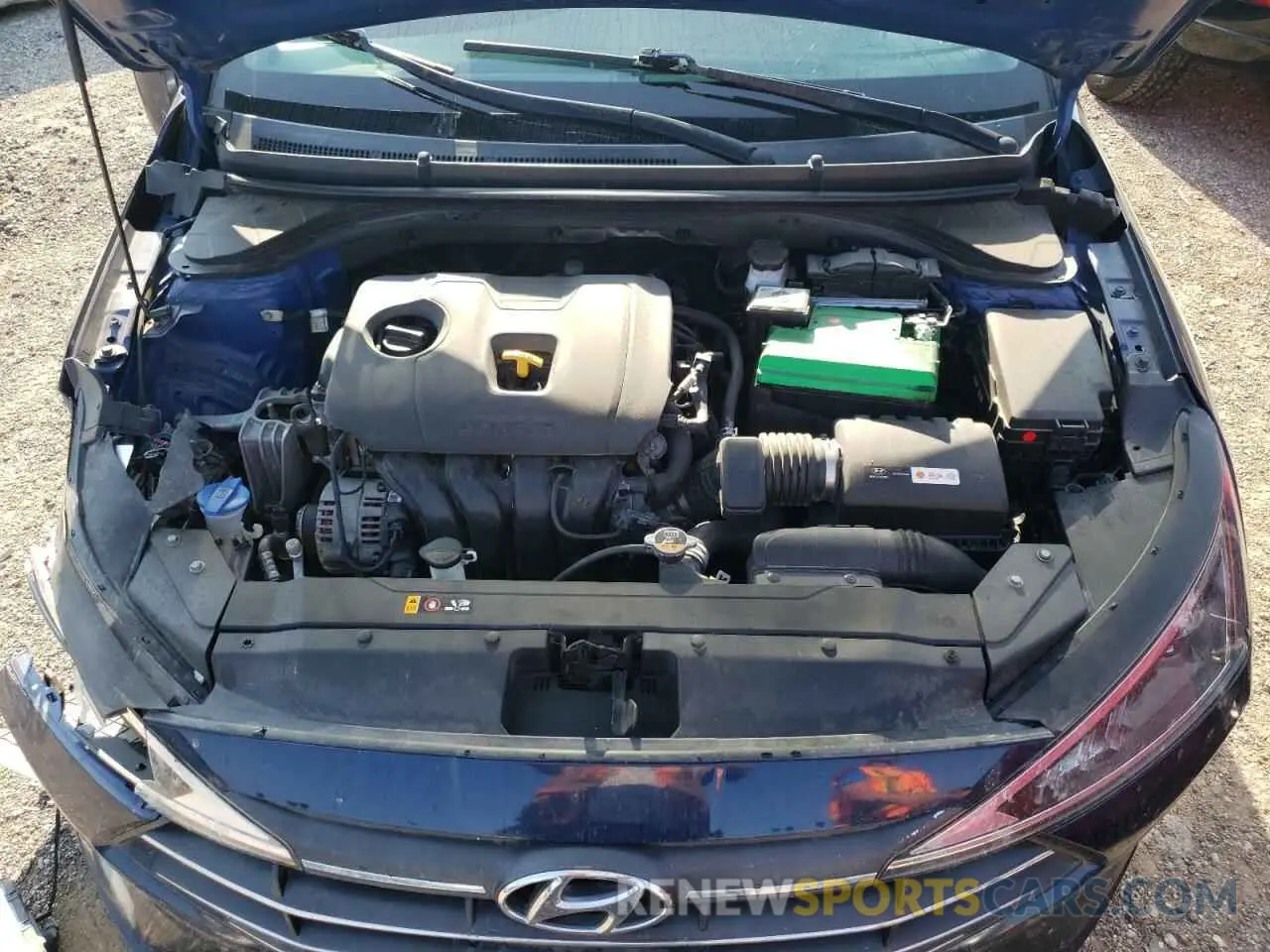 11 fotografías del automóvil dañado 5NPD74LF5KH495841 HYUNDAI ELANTRA 2019