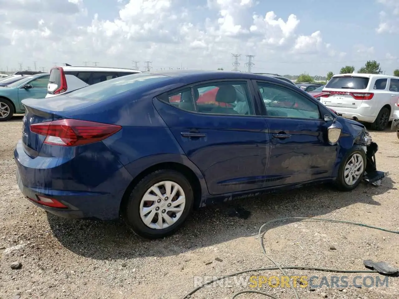 3 fotografías del automóvil dañado 5NPD74LF5KH495841 HYUNDAI ELANTRA 2019