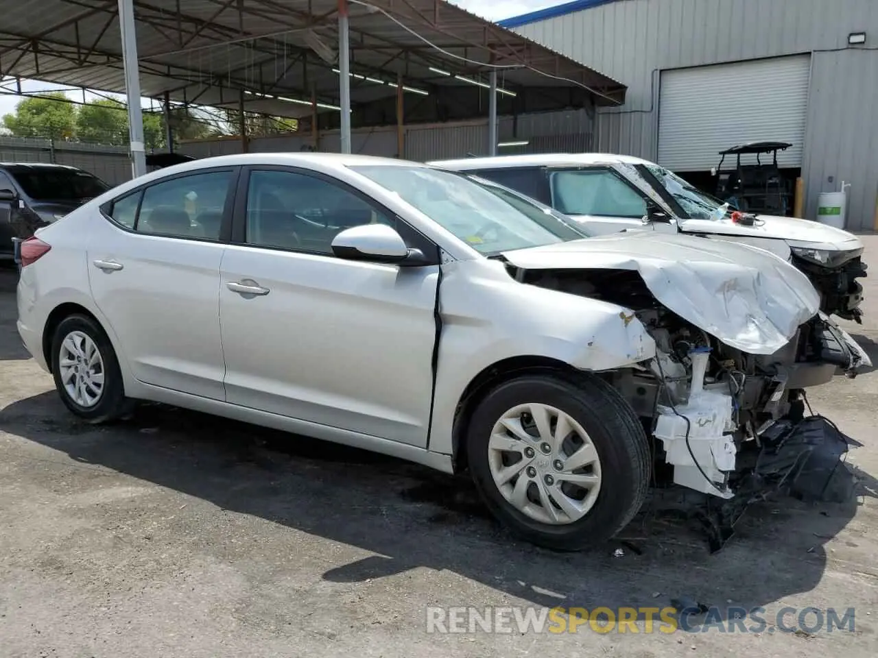 4 fotografías del automóvil dañado 5NPD74LF6KH482872 HYUNDAI ELANTRA 2019