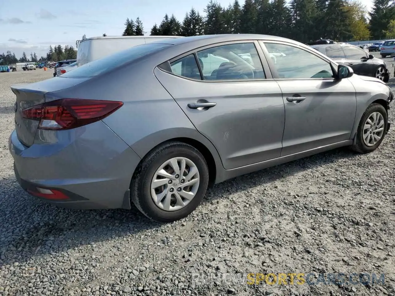 3 fotografías del automóvil dañado 5NPD74LF7KH481245 HYUNDAI ELANTRA 2019