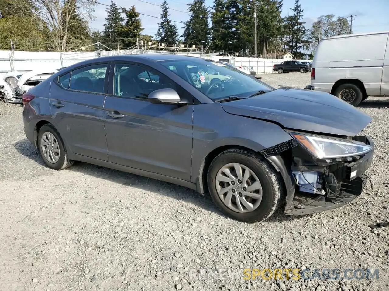 4 fotografías del automóvil dañado 5NPD74LF7KH481245 HYUNDAI ELANTRA 2019