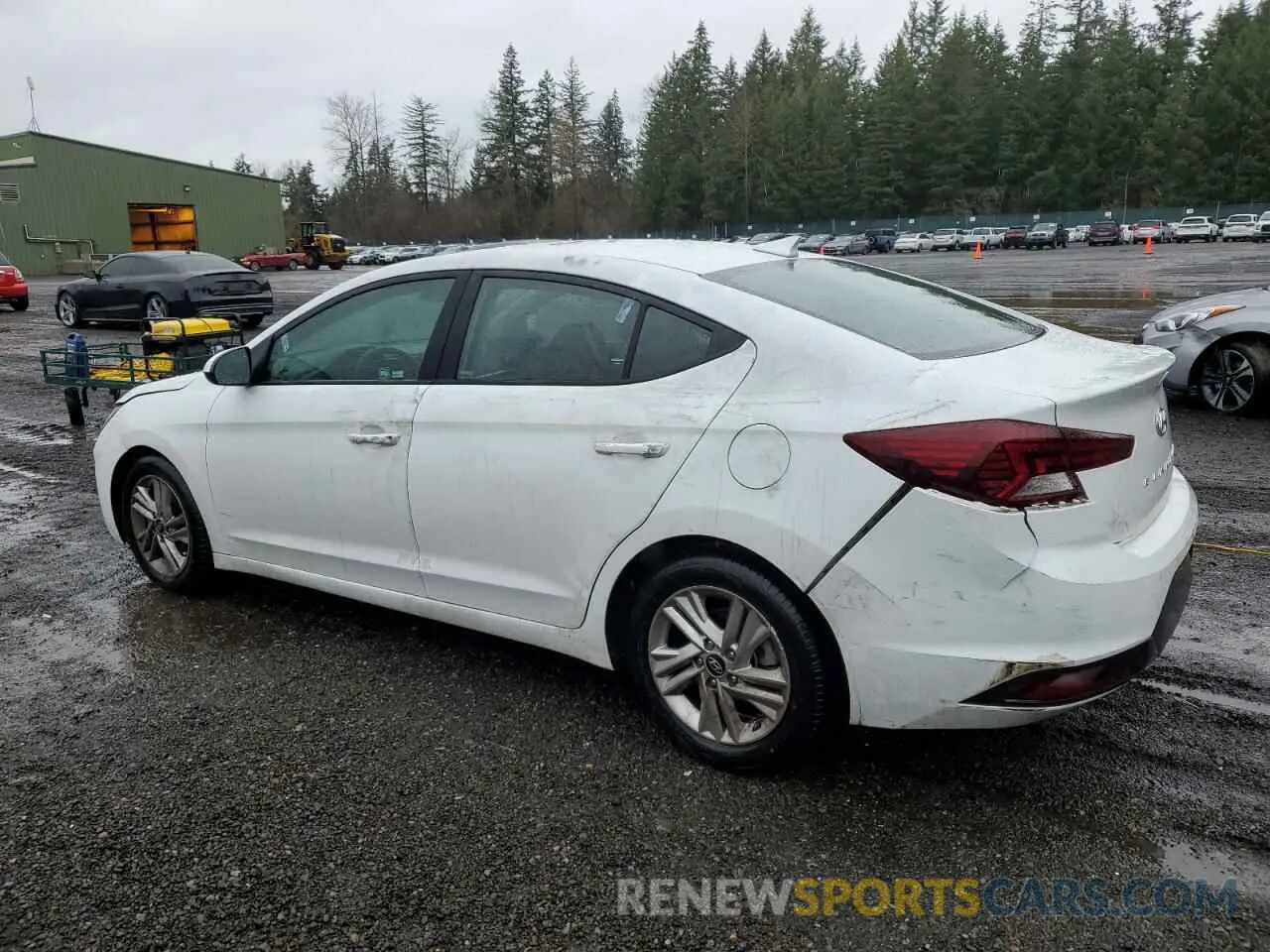 2 fotografías del automóvil dañado 5NPD84LF0KH452182 HYUNDAI ELANTRA 2019