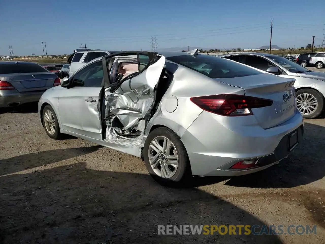 2 fotografías del automóvil dañado 5NPD84LF2KH412315 HYUNDAI ELANTRA 2019