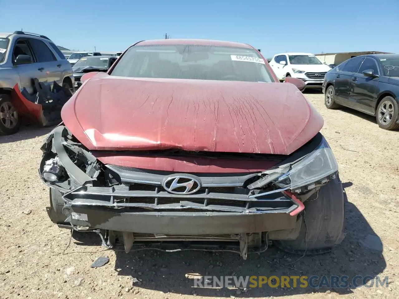 5 fotografías del automóvil dañado 5NPD84LF3KH472779 HYUNDAI ELANTRA 2019