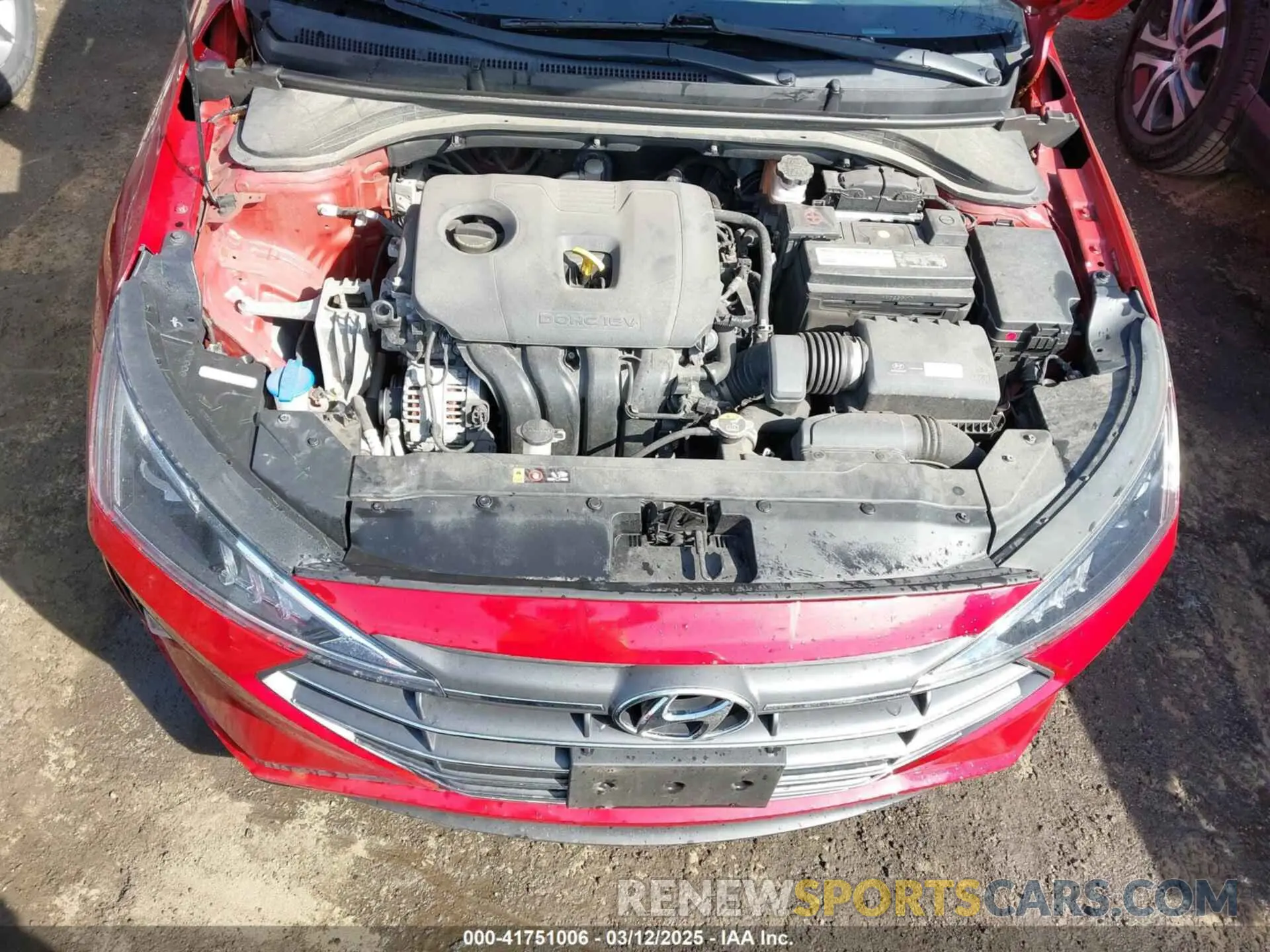 10 fotografías del automóvil dañado 5NPD84LF5KH466241 HYUNDAI ELANTRA 2019
