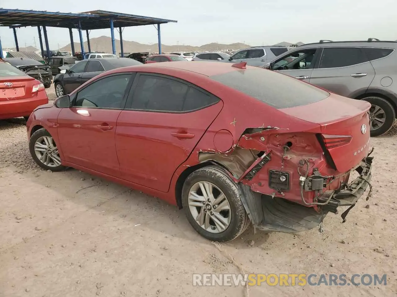2 fotografías del automóvil dañado 5NPD84LF6KH441395 HYUNDAI ELANTRA 2019