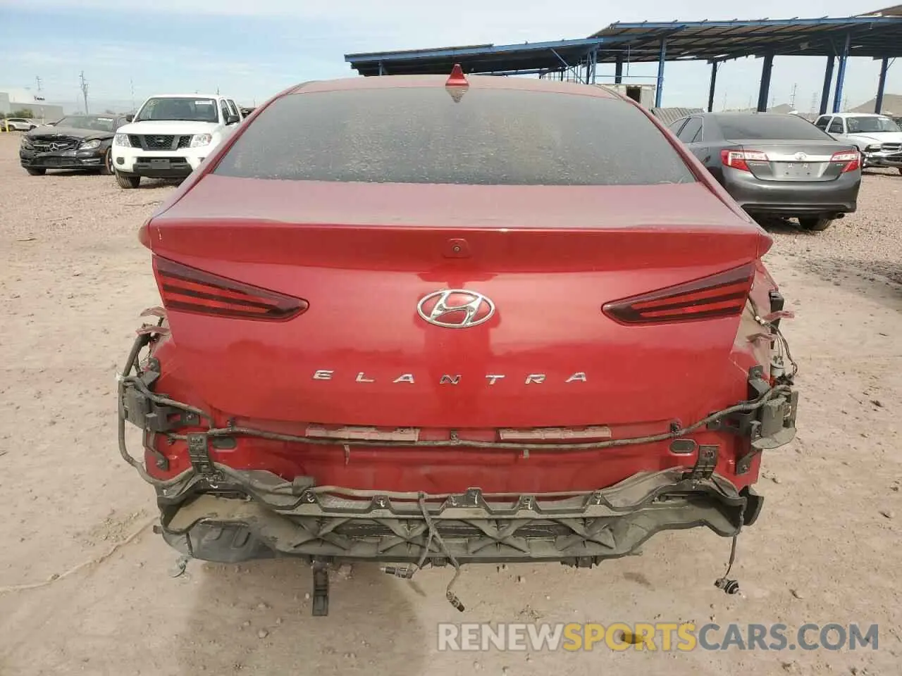 6 fotografías del automóvil dañado 5NPD84LF6KH441395 HYUNDAI ELANTRA 2019