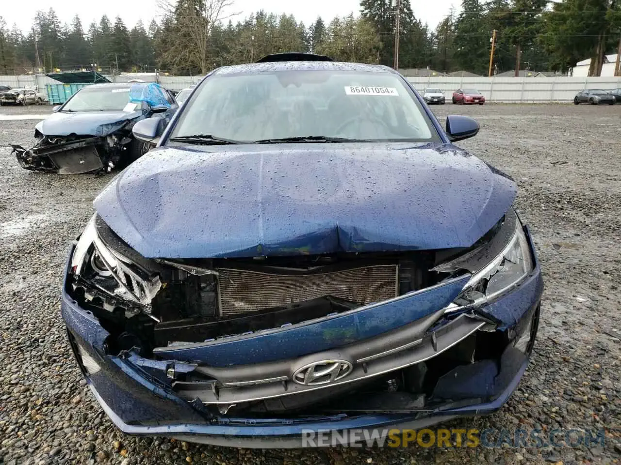 5 fotografías del automóvil dañado 5NPD84LF6KH442627 HYUNDAI ELANTRA 2019