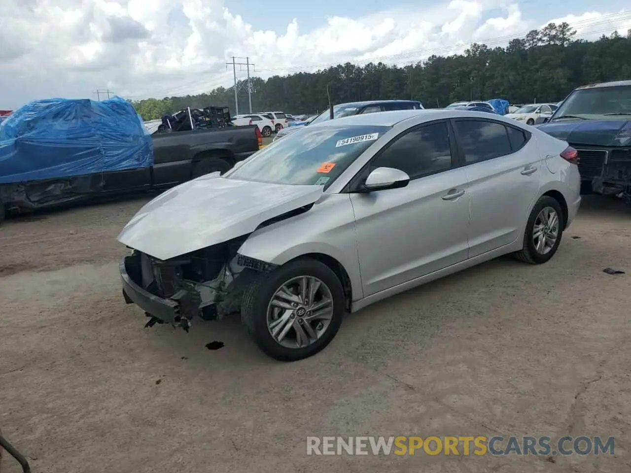 1 fotografías del automóvil dañado 5NPD84LF6KH445415 HYUNDAI ELANTRA 2019